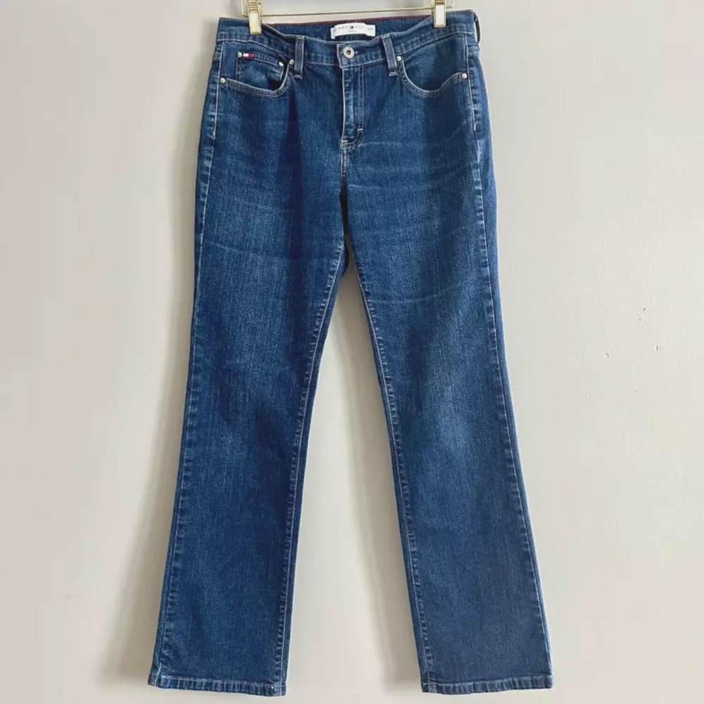 Tommy Hilfiger Vintage Blue Jeans Womens 8 Straight Leg Medium Wash Y2K
